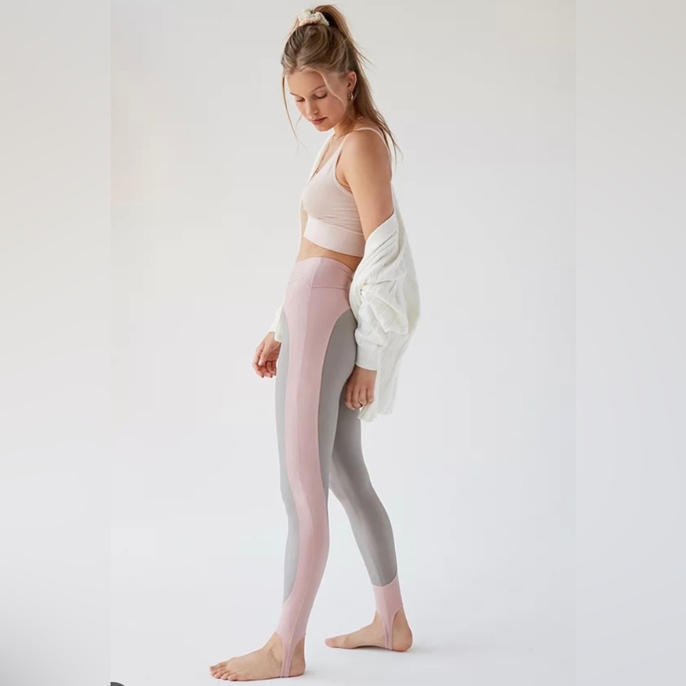 Urban Outfitters- Out From Under Pink and Grey Leggings With Stirrups